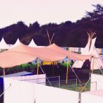 sauna onder stretchtent, Dour festival