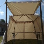 middeleeuwse marktkraam huren 3 x 3 meter, kleur ercu