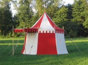 Kasteel tent kopen, rood met wit