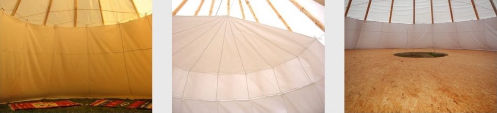 Tipi binnentent kopen, tipi vloer en tipi dak